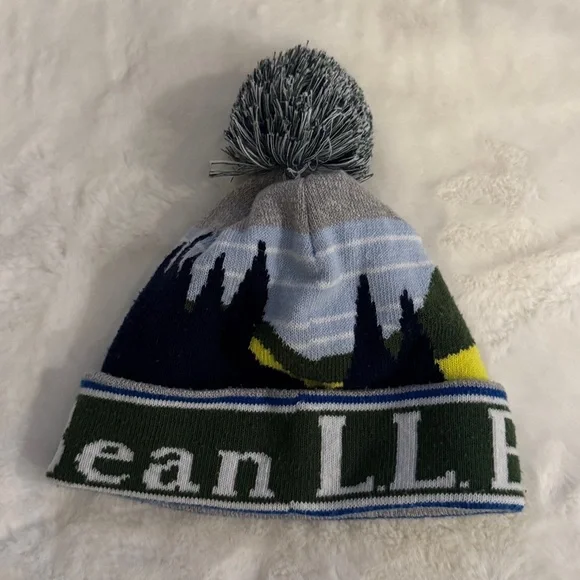 L.L.Bean Katahdin Pom Graphic Hat, Retro Mountain Graphic - Picture 3 of 8